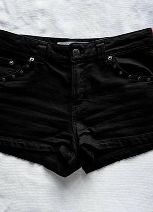 Черные джинсовые микро шорты bershka мини шорты