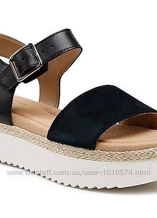 Р.37.5 clarks женские кожаные босоножки оригинал