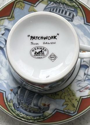 Hermes patchwork чашка с  блюдцем 3