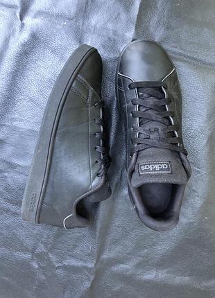 Кожаные кроссовки adidas tensaur, черные , 38размер 24стелька 4