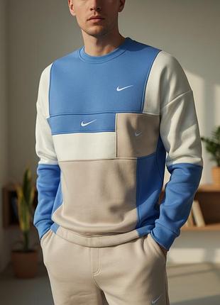 Свитшот nike трехколор (голубой)