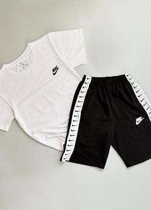 Футболка белая nike + шорты nike lampas