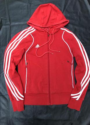 Толстовка adidas, красная, размер s