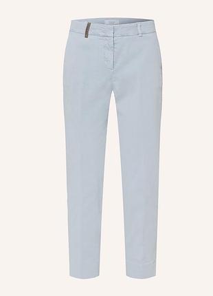 Штани жіночі peserico 7/8 pants in blue gray xs/s made in italy ручна робота.