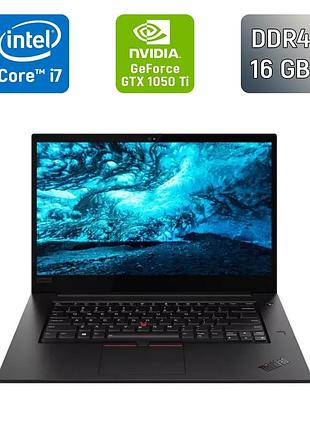 Ігровий ноутбук lenovo thinkpad x1 extreme / 15.6" (1920x1080) ips / intel core i7-8750h (6 (12) ядер по 2.2 - 4.1 ghz) / 16 gb