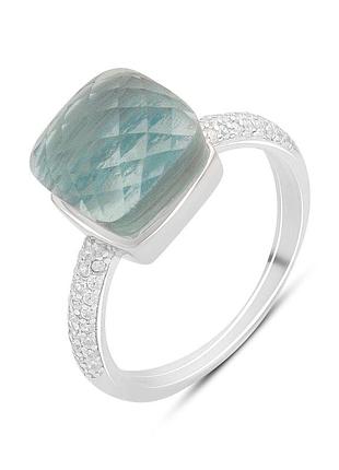 Серебряное кольцо proba с фианитами, вес изделия 3,58 гр (2177203) 17.5 размер