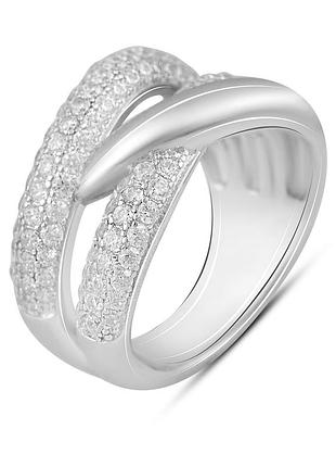 Серебряное кольцо proba с фианитами, вес изделия 7,16 гр (2128694) 18 размер