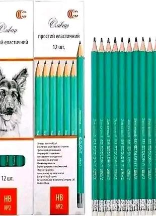 Прості олівці,12 шт