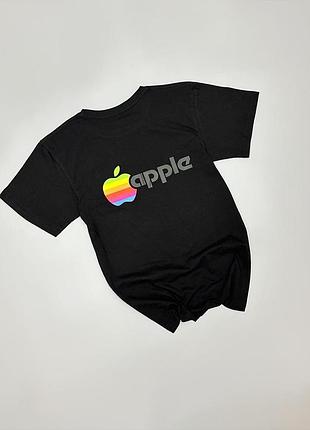 Футболка apple черная