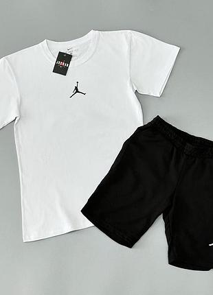Футболка(біла)+шорти air jordan класичний