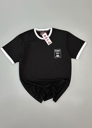 Футболка kappa оверсайз чорна