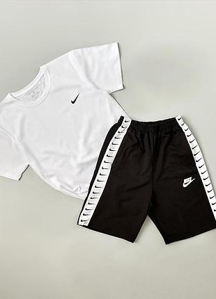 Футболка белая nike + шорты nike lampas