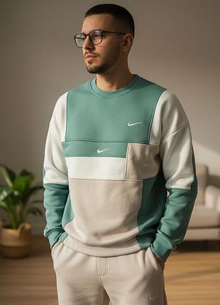 Свитшот nike трехколор (оливковый)