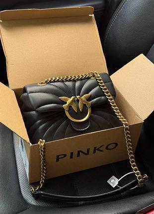 Pinko love bag puff butterfly quilt black/gold [оригінальна коробка]