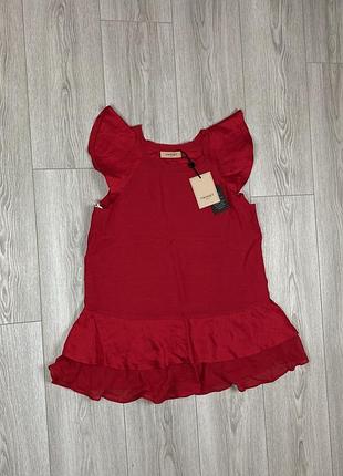 Twin-set top womens red layered italy size 42 new блуза