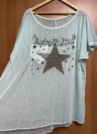 Красивая легкая полупрозрачная блуза 2xl-3xl