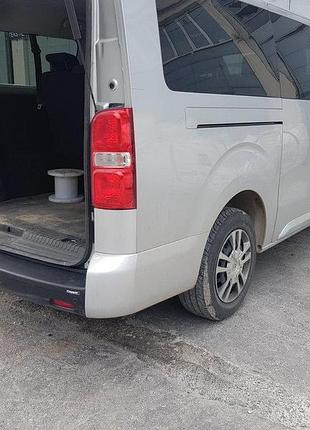 Накладка на задний бампер eurocap (длинная база, abs) для fiat scudo 2022- гг