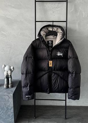 Пуховик stussy 800 fill унісекс зимова куртка теплий пуховик стильна зимова куртка з капюшоном