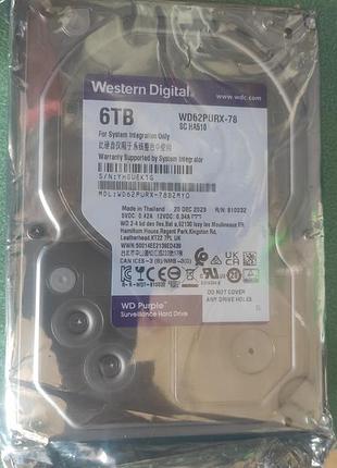 Жорсткий диск western digital purple 6 tb wd62purx