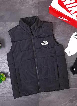 Жилетка чорна the north face чоловіча безрукавка тнф tnf демісезонна весняна осіння жилетка