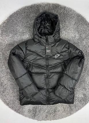 Пуховик nike, куртка найк, мужская зимняя куртка nike, пуховик черного цвета nsw storm-fit
