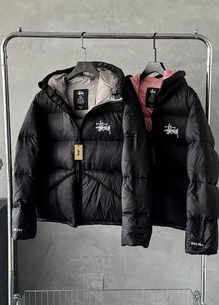 Куртка stussy 800 fill унісекс зимова куртка теплий пуховик стильна зимова куртка з капюшоном