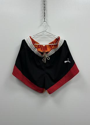Лімітовані шорти puma x june ambrose w high court arena shorts black/red/orange