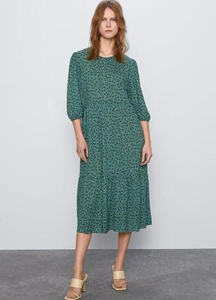 Цветочное платье от бренда zara