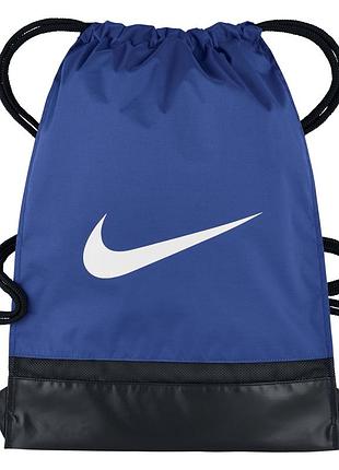 Сумка мішок для залу nike brasilia gym training bag blue/black