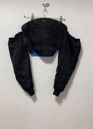 Чорний корсет adidas corset blue version