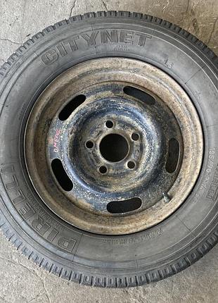 Колесный диск r14 5x110 et39 dia 65.1 опель омега opel omega a + шина 195 70 r14 прицеп тележка запаска