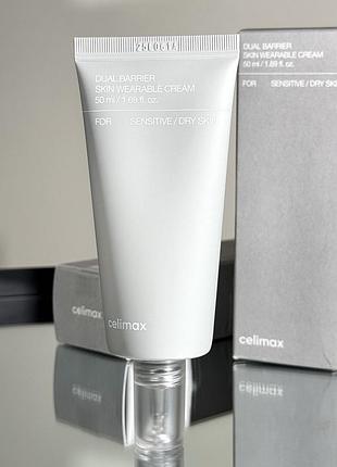 Зволожувальний крем для обличчя із церамідами celimax dual barrier skin wearable cream 50 ml