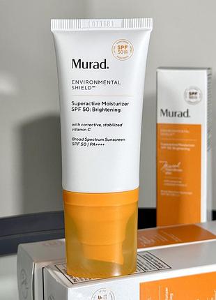 Освітлювальний сонцезахисний крем для обличчя murad environmental shield superactive moisturizer spf50 brightening 50 ml