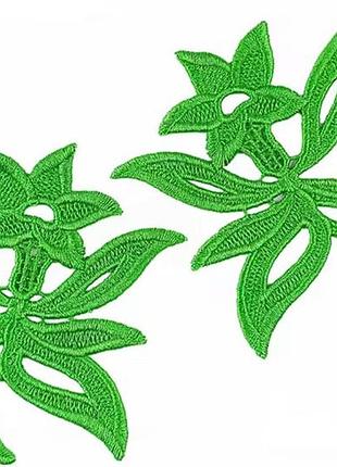 Мереживний фрагмент 13х11см, колір green (пара)