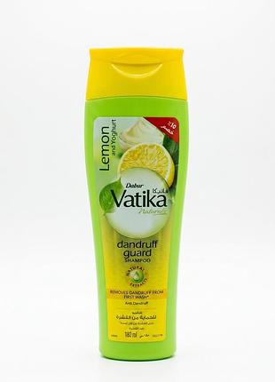 Шампунь проти лупи, vatika naturals dandruff guard з лимоном і йогуртом, 180 мл єгипту