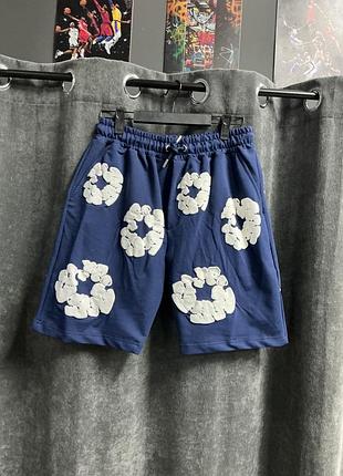Шорті denim tears blue/white