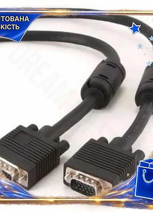 Dm кабель vga m-m специфікація 2.2 5 м чорний відеокабель для комп'ютера підключення монітора spe|lz