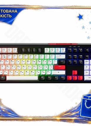 Dm клавіатура gamepro мембранна специфікація 2.2 108 кнопок usb чорна/біла безшумна для геймерів з rai spe|lz