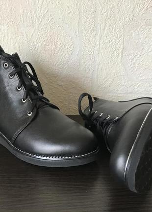 Ботинки 122015 натуральная кожа черные р.36,37,38,39,40 осень-зима