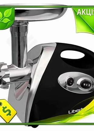 Ve мясорубка liberton черная 1800 new version вт производительная для мяса рыбный фарш насадки для кол n6w_ver