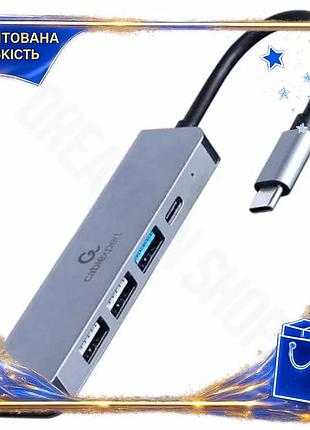 Dm хаб usb cablexpert специфікація 2.2 5 в 1 сірий type-c 3.1 hdmi 4k для ноутбука зарядка 87 вт адапт spe|lz