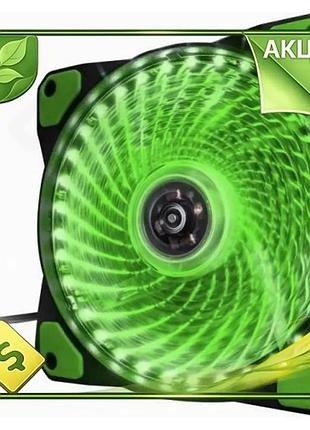 Ve вентилятор 120 мм frime new version черный с зеленой led подсветкой для корпуса компьютера охлажден n6w_ver