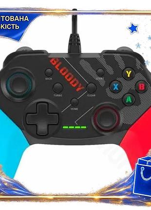 Dm геймпад bloody usb специфікація 2.2 для пк ps3 switch android чорний червоний синій контролер з под spe|lz