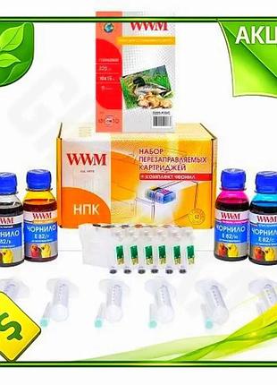 Ve нпк wwm чорнила 6 new version флаконів 100 мл для epson фотодрук кольорові чорнила для фотографій n6w_ver