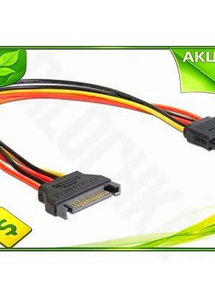 Ve подовжувач живлення sata (m) new version - sata (f) 30 см cablexpert для ssd hdd кабель живлення ко n6w_ver