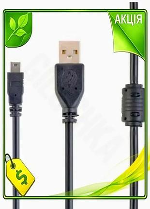 Ve кабель usb 2.0 am new version miniusb 1,8 м чорний cablexpert перехідник для зарядки та передачі да n6w_ver