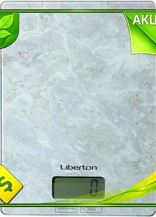 Ve кухонні ваги liberton електронні new version до 8 кг з дисплеєм для точних вимірювань 1 г сенсорні n6w_ver