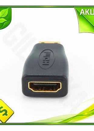 Ve переходник minihdmi (m) - new version hdmi (f) cablexpert черный адаптер для видео и аудио сигналов n6w_ver