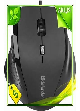Ve миша defender accura usb new version оптична 1600 dpi для комп'ютера ергономічна 6 кнопок n6w_ver