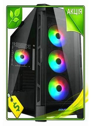 Ve корпус cougar duoface pro new version rgb black midi tower с подсветкой argb для atx micro atx mini n6w_ver